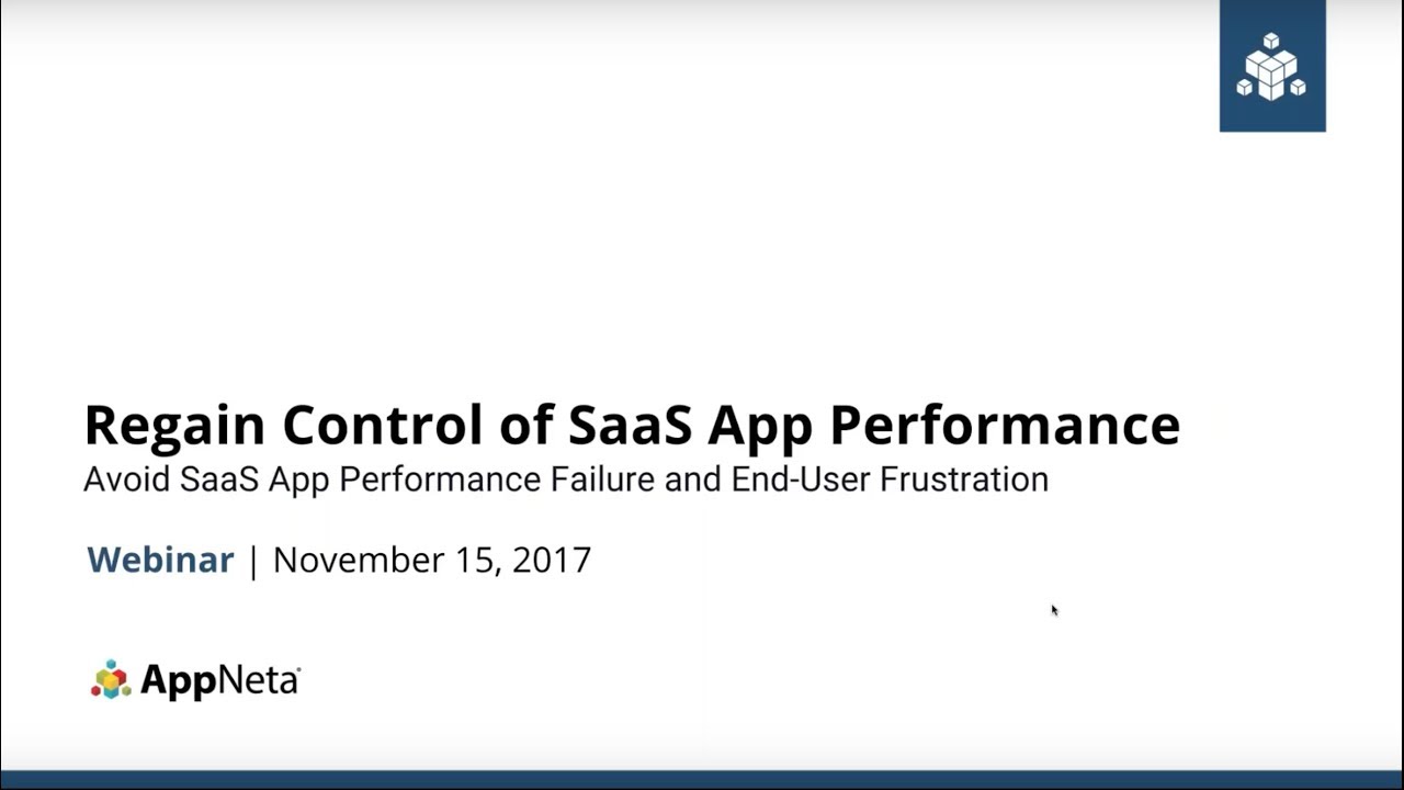 Regain Control of SaaS App Performance webinar