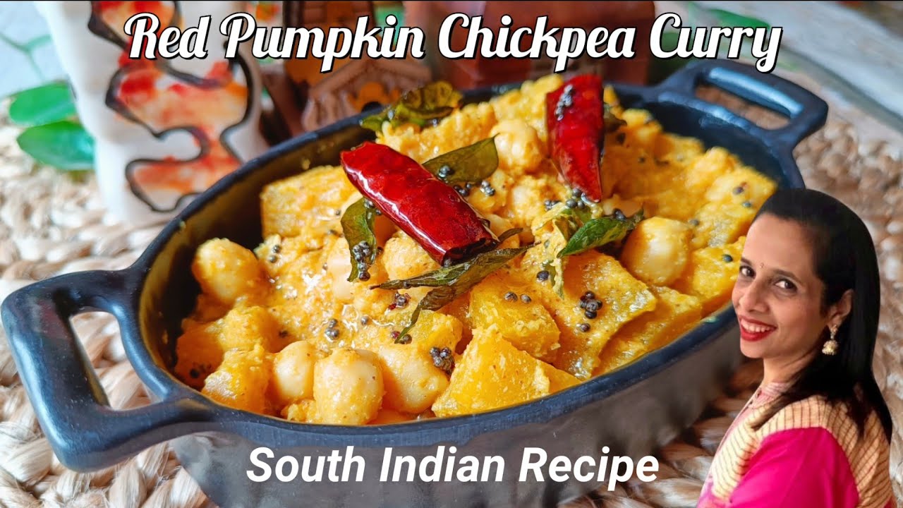 |Red Pumpkin Chickpea Curry|South Indian Recipe|लाल कद्दू छोले करी|Dilse Foodie Re|