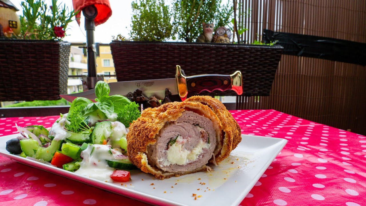 Schnitzel roulade filled with feta and ham / BUTSIR MS-1000PRO
