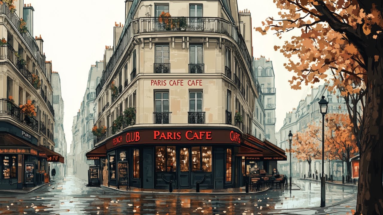 Paris Café at Sunset 🌇 French Instrumental Jazz | Warm Evening Mood