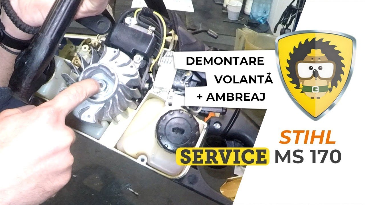 [SERVICE] Demontare ambreiaj + Volantă motofierăstrău STIHL MS 170, MS 180, MS 181, MS 211, MS 231