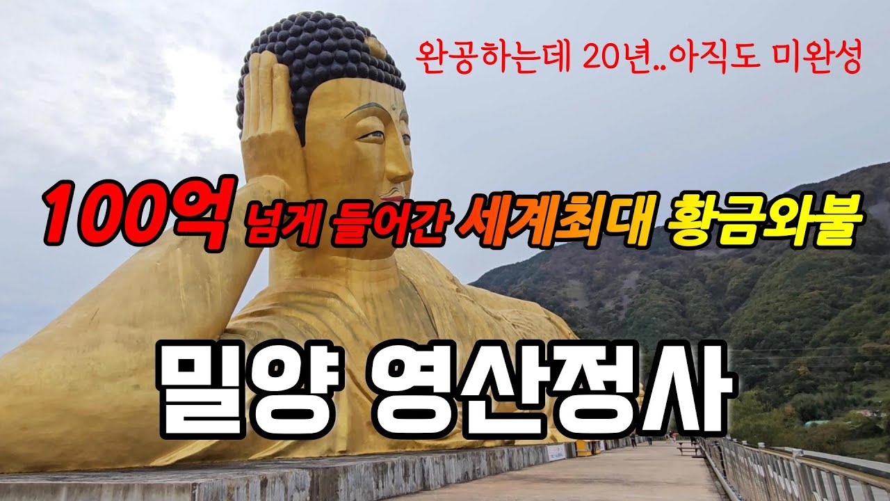 기네스북 등재 100억 들어간 세계최대 황금와불 밀양 영산정사 사찰여행 사명대사 연꽃놀이터 경남 주말 아이와가볼만한곳 Guinness korea temple 반야심경 천수경