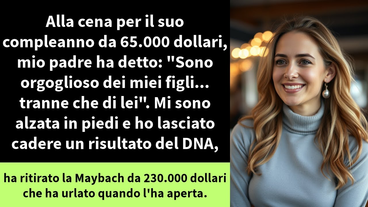Durante la cena per il suo compleanno da 65.000$, mio padre ha detto: Sono orgoglioso dei miei figli