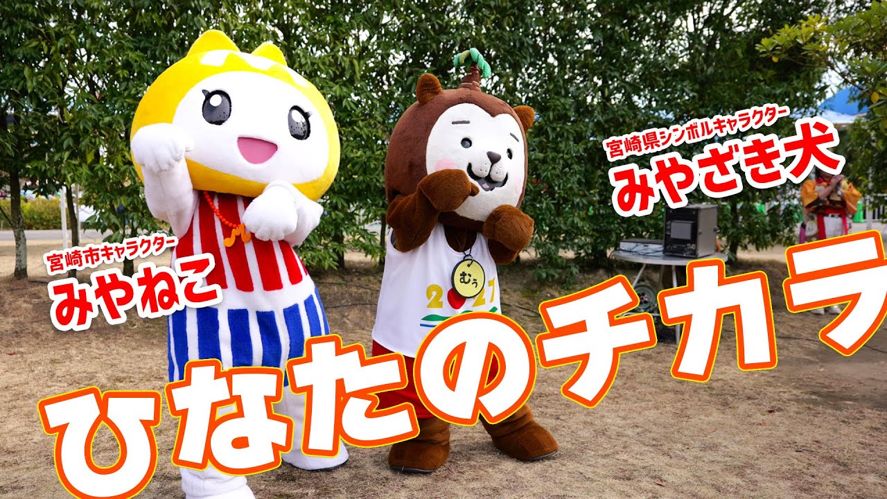 【みやざき犬】今年最初の「ひなたのチカラ」を「みやねこ」と一緒に：簡単に踊れる国スポ公式ソング！ 2027年宮崎県開催