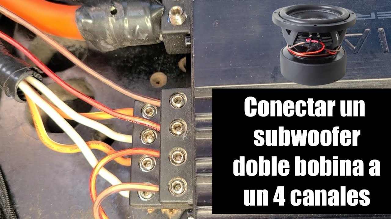 Conectar un bajo doble bobina a un amplificador de 4 canales