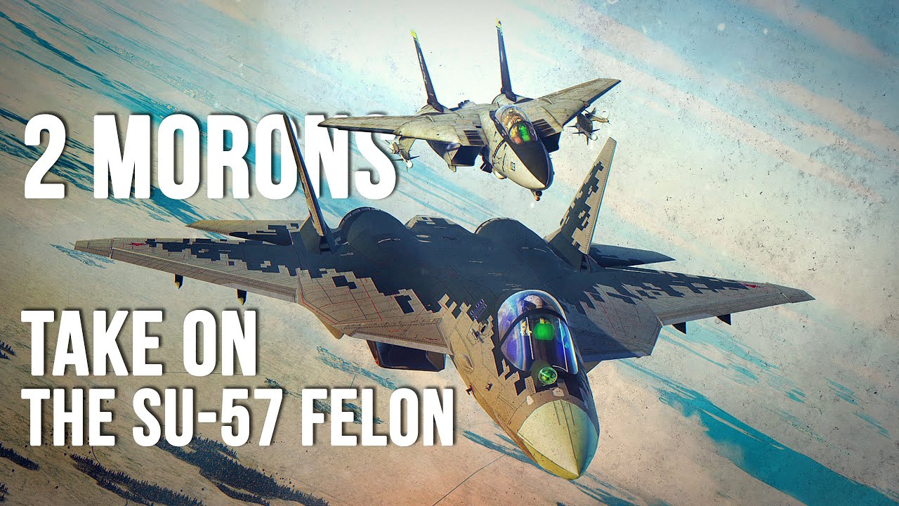Взрыв Су-57 Felon TOP GUN 2 | Воздушный бой | F-14 Tomcat | Цифровой боевой симулятор | DCS |