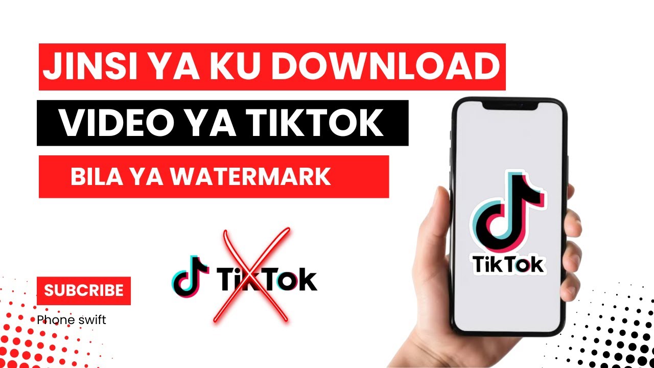 JINSI YA KU DOWNLOAD VIDEO ZA TIKTOK BILA YA WATERMARK (NEMBO)