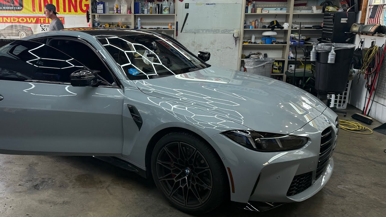 Тонировка стекол класса люкс для BMW M4 Competition 2026 года, 5% по всему периметру.