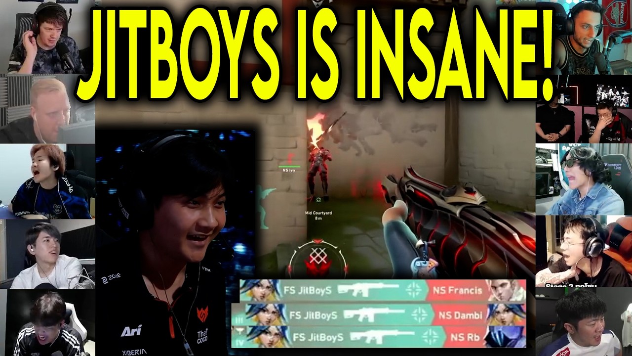 Valorant Streamers React To FS JitBoyS INSANE ACE Against Nongshim In VCT