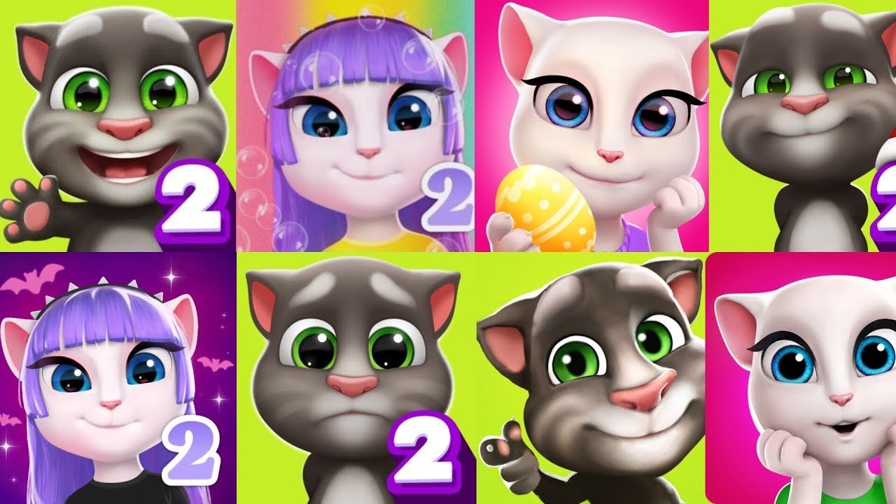 Talking Angela 🧕🇲🇾 VS Talking Tom 2 🤠🧌