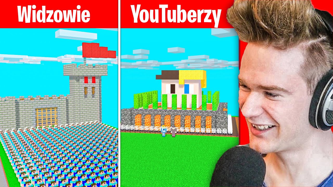BAZA 100 WIDZÓW vs BAZA 2 YOUTUBERÓW  🤯 | Minecraft Extreme