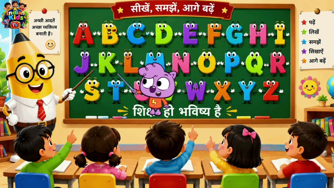 ABCD A To Z | A Indian Kids Tv | Nursary Kids Class 