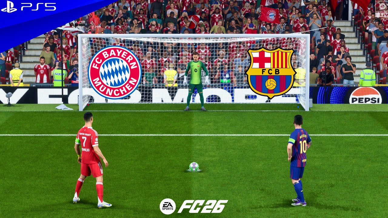 BAYERN MUNICH VS FC BARCELONA | RONALDO VS MESSI | UCL FINAL | FC 26 PENALTY SHOOTOUT - PS5