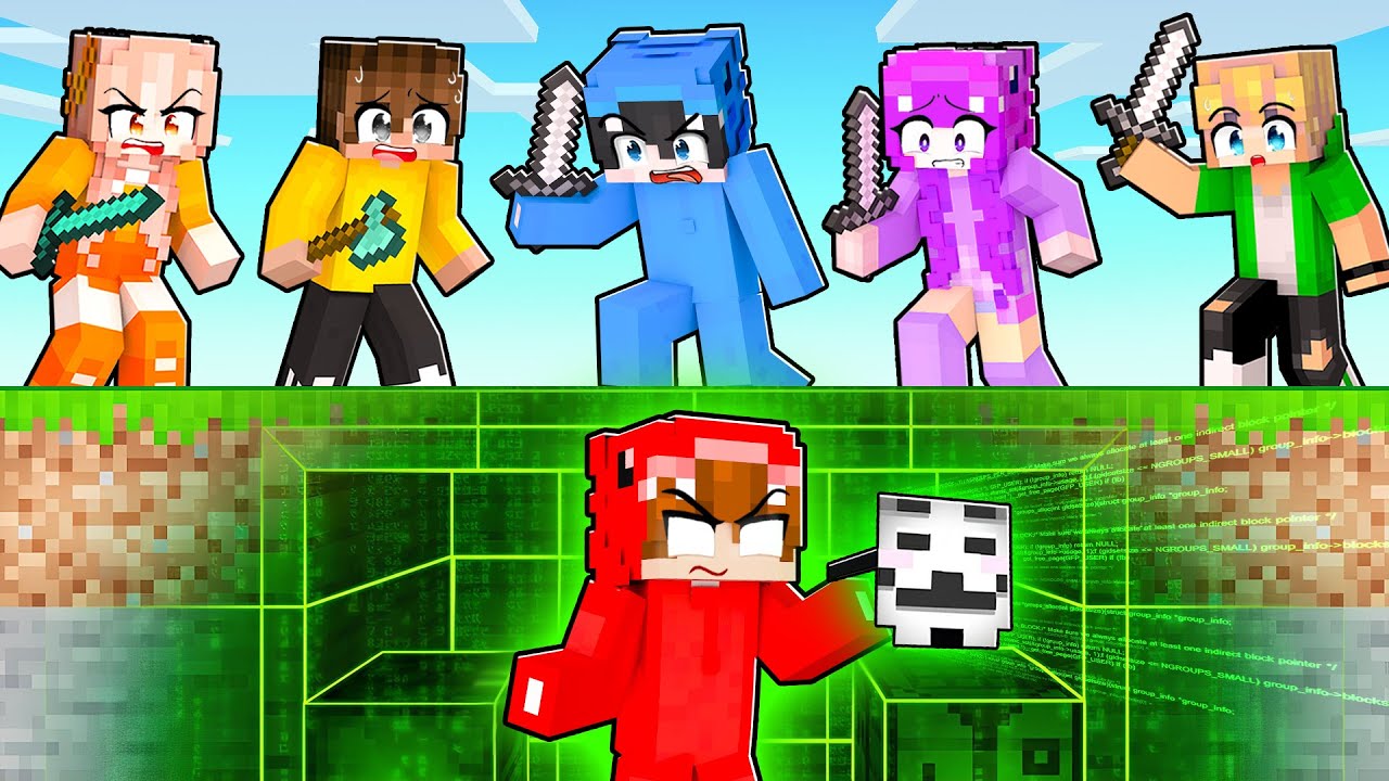 Minecraft: 5 CAZADORES vs HACKER!