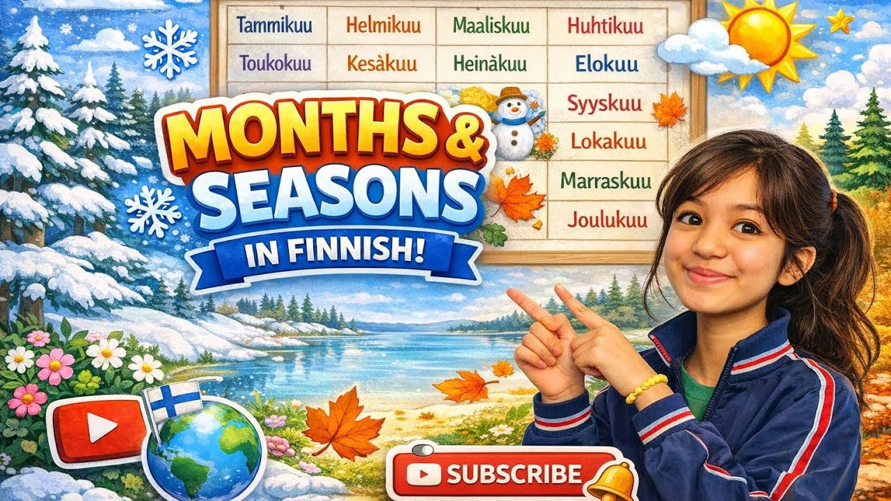 Seasons and months in Finnish 🇫🇮 || vuodenajat ja kuukaudet || Kalpana Budha 