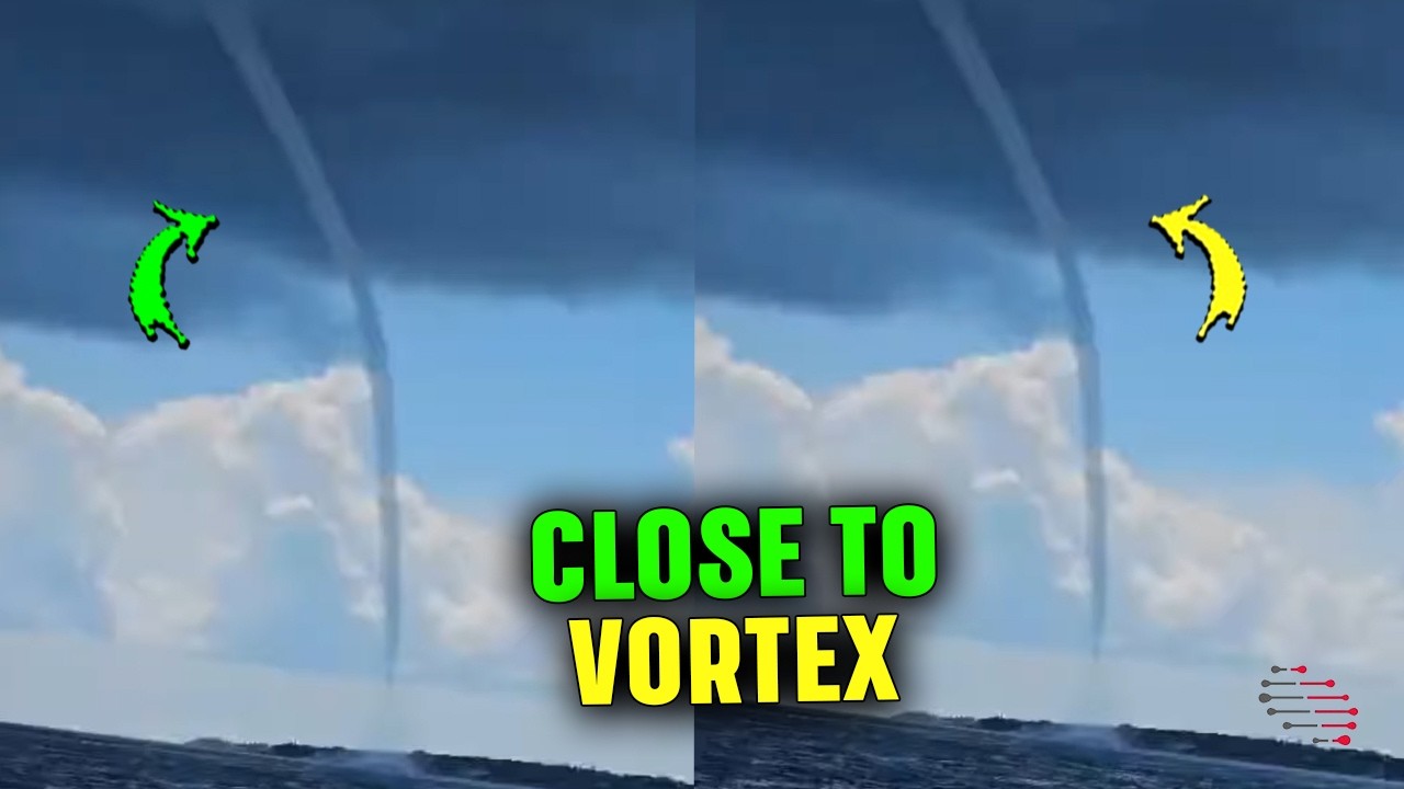 Massive Waterspout Spins near Boat and Crew in the Bahamas