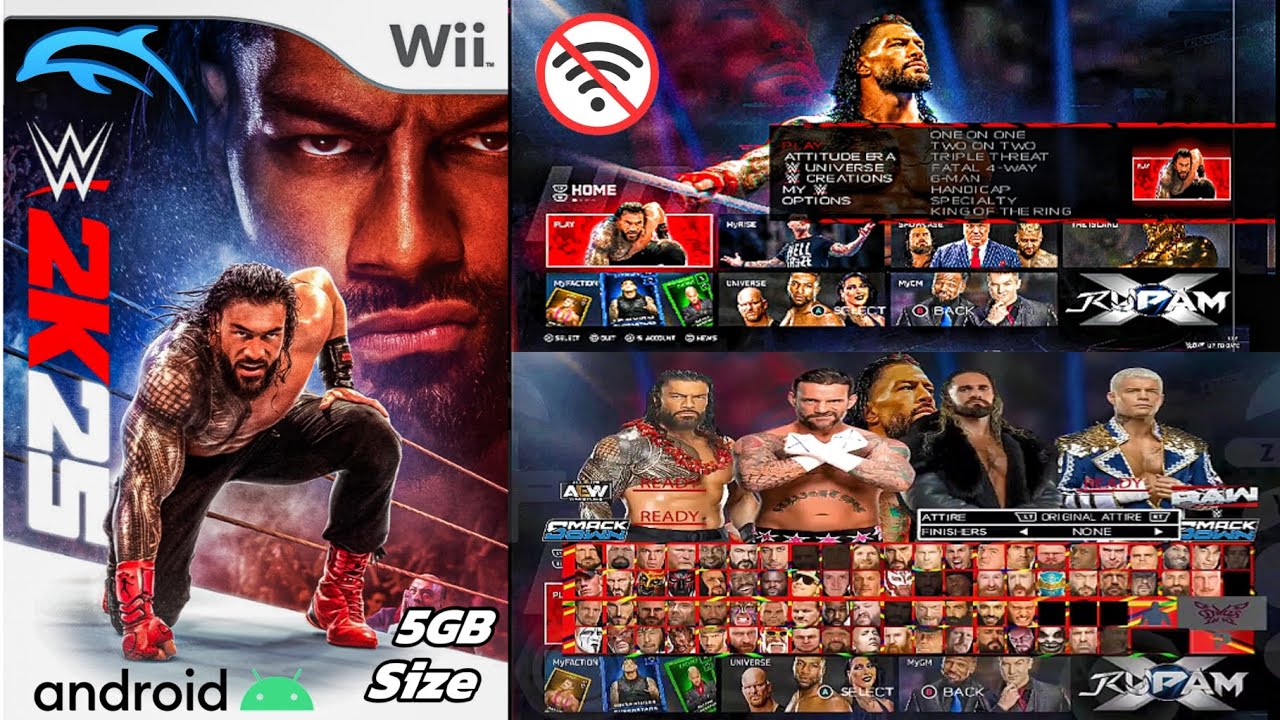 NEW WWE 2K25 WII ANDROID'PC DOLPHIN EMULADOR
