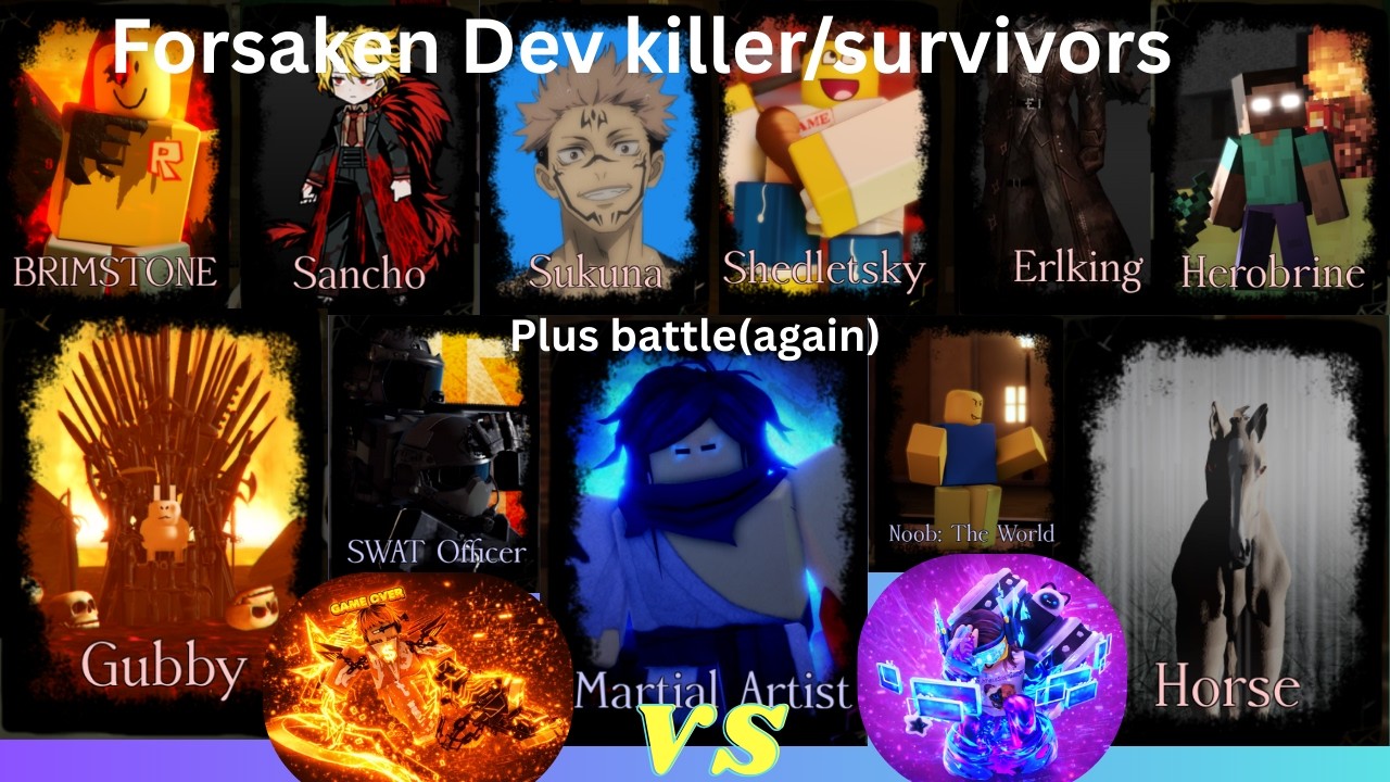 Showcase For some of the forsaken dev killers/survivors (vip server only)