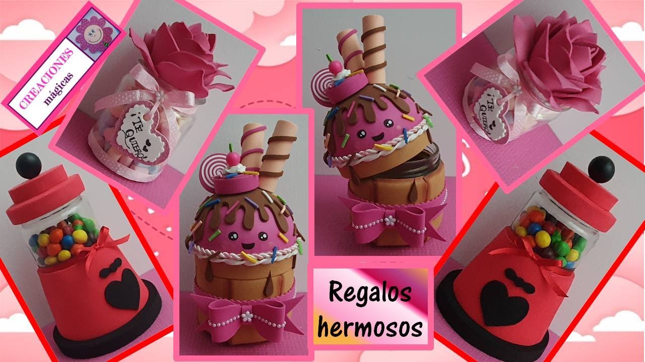 ♥♥Regalos hermosos de amor y amistad/frascos decorados para san Valentin♥Creaciones Mágicas♥♥