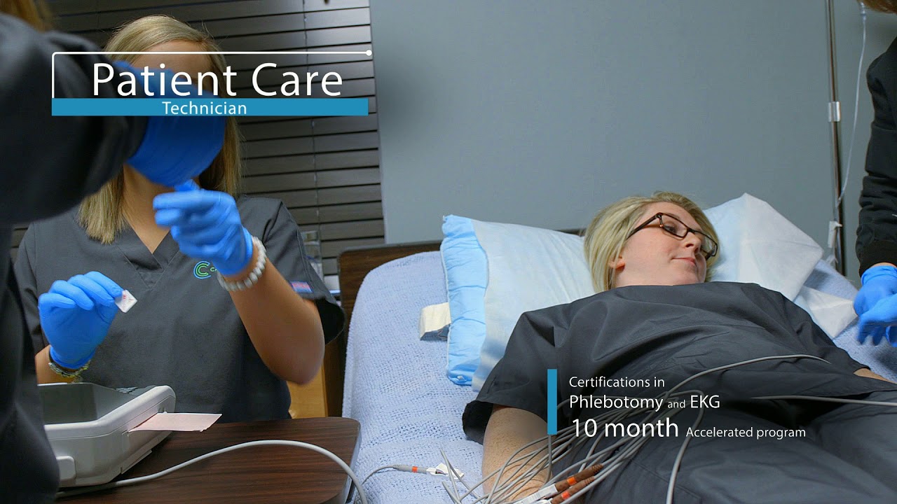 Patient Care Technician with certifications in EKG and Phelbotomy