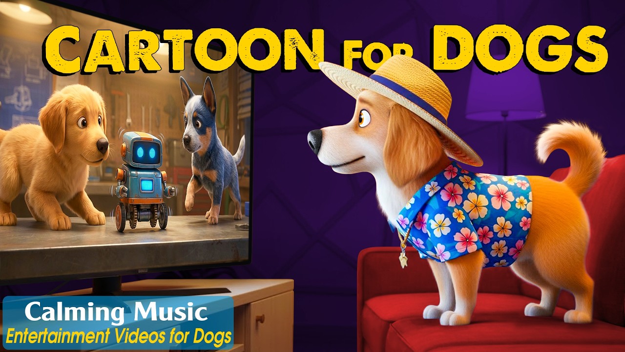 Dog Cartoon TV: Top Anti-Stress & Entertainment Videos for Dogs Home Alone | Dog TV & Relaxing Music