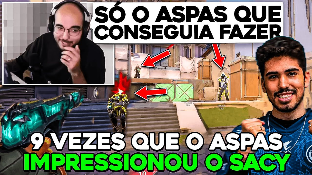 9 VEZES EM QUE o ASPAS LEVOU o SACY a LOUCURA no VALORANT! (era impossível parar ele!)