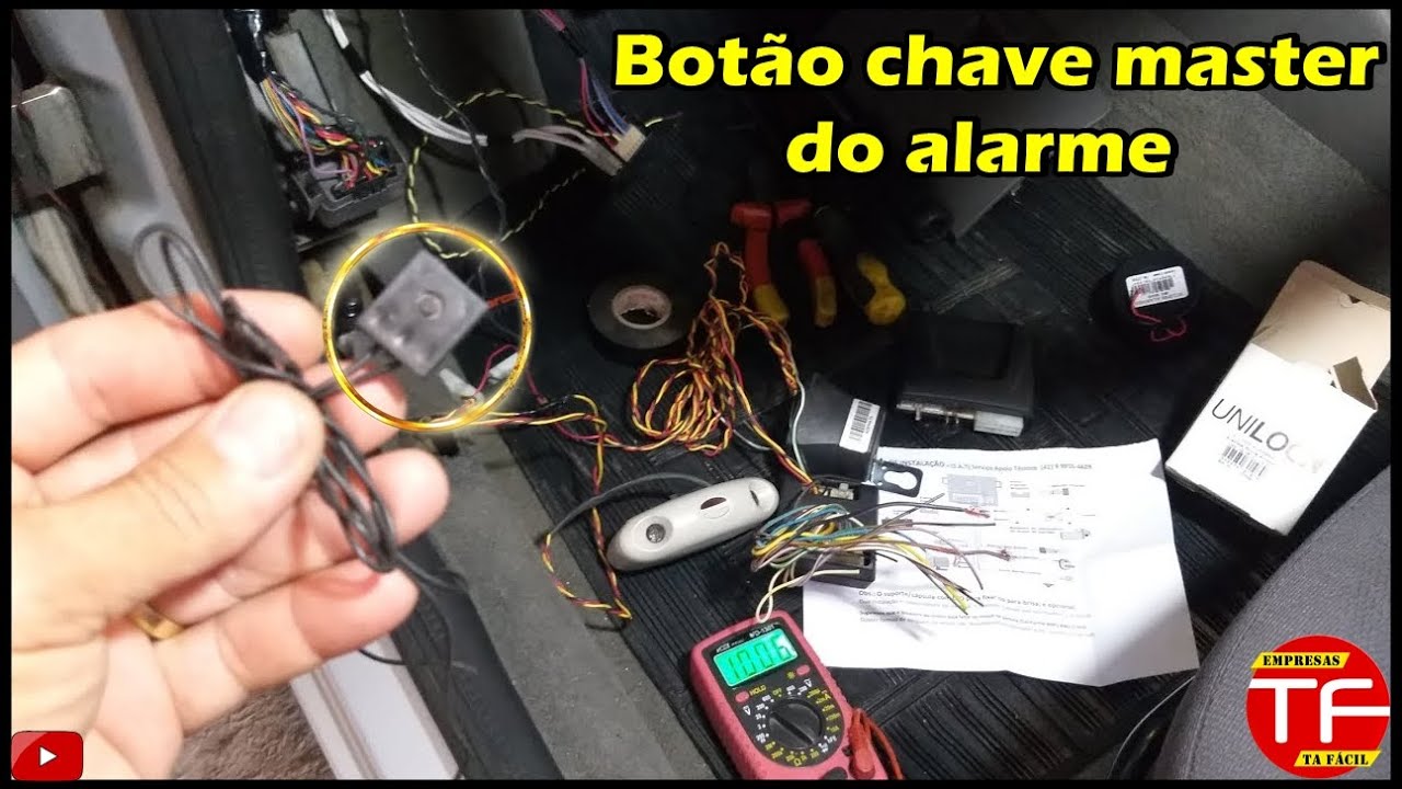 Botão da chave master do alarme