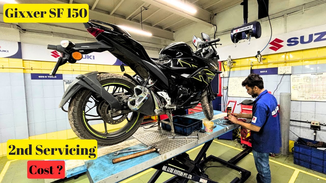 Suzuki Gixxer SF 150 second servicing and maintenance video | Full cost breakdown | Motovlog