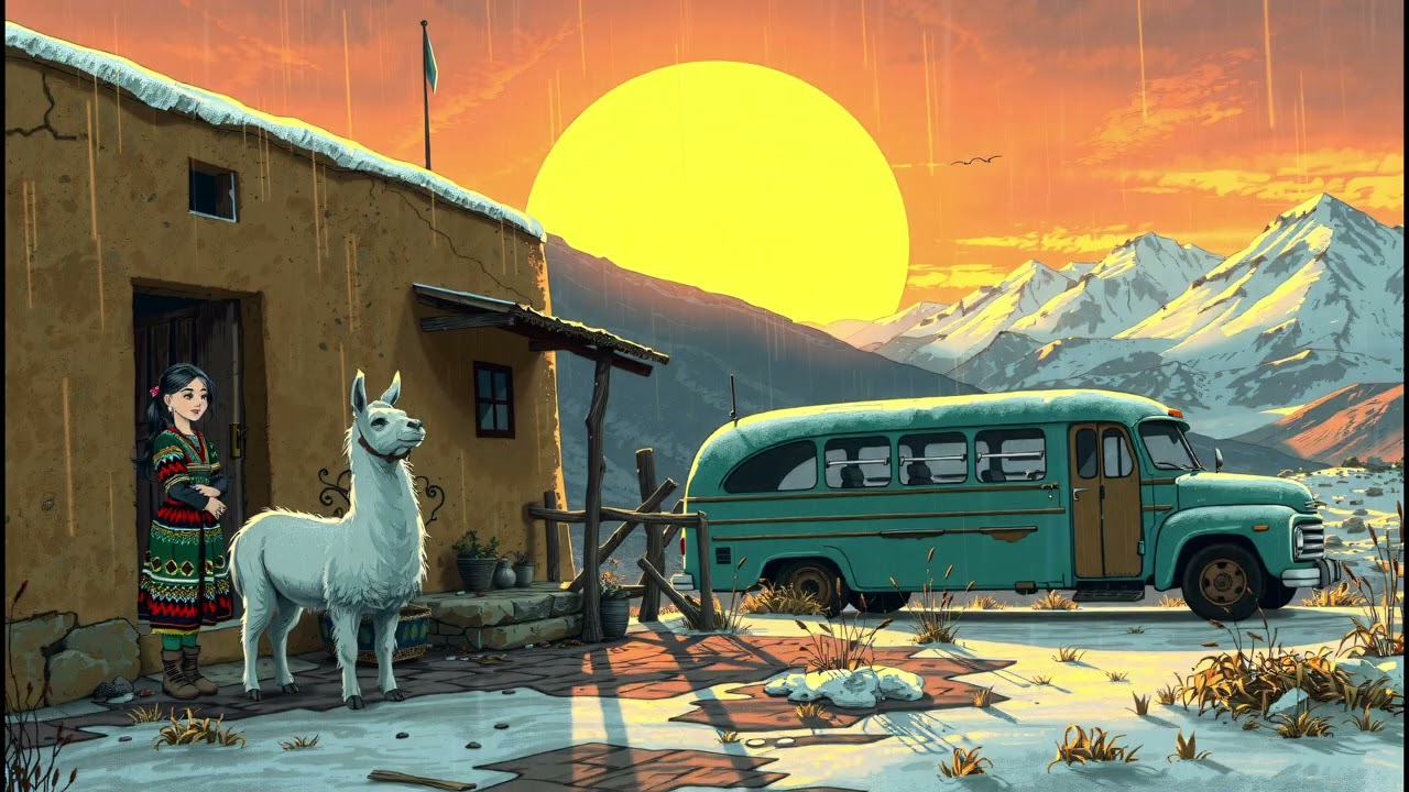 Lo-Fi Sunrise in The South America Andes Mountains