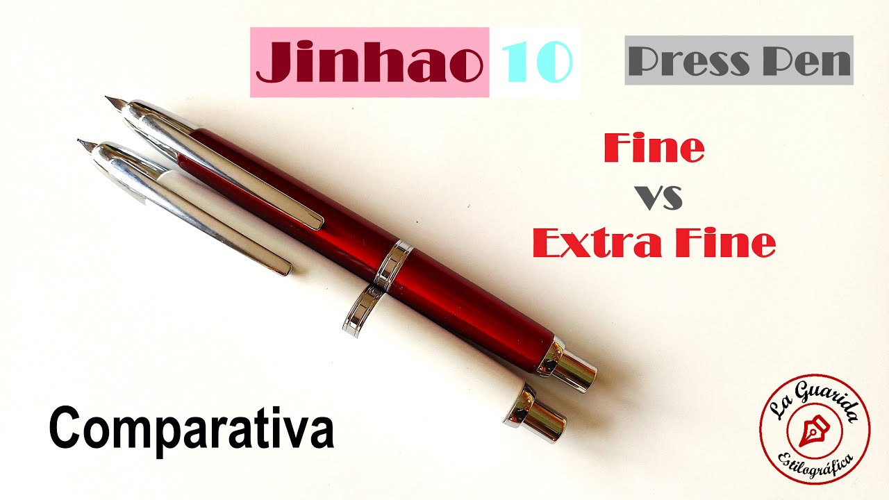 Jinhao 10 Press Pen - Plumín F Jinhao vs plumín EF Moonman
