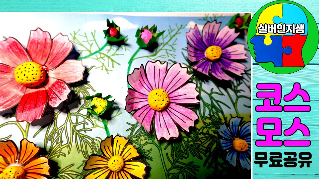 🌸🍂코스모스 입체꽃 · Cosmos 3D Flower · コスモス立体フラワー · 波斯菊立体花