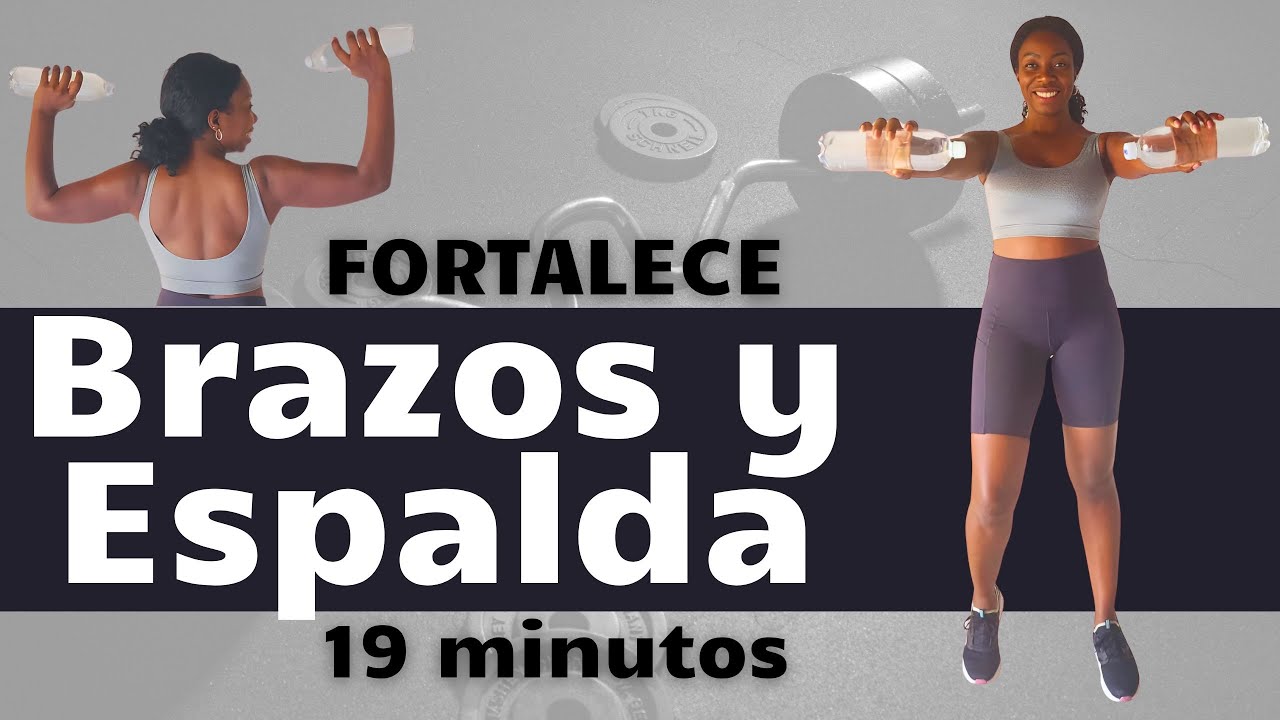 Ejercicios con botellas de agua 💧 Fortalece brazos 💪y espalda ✅