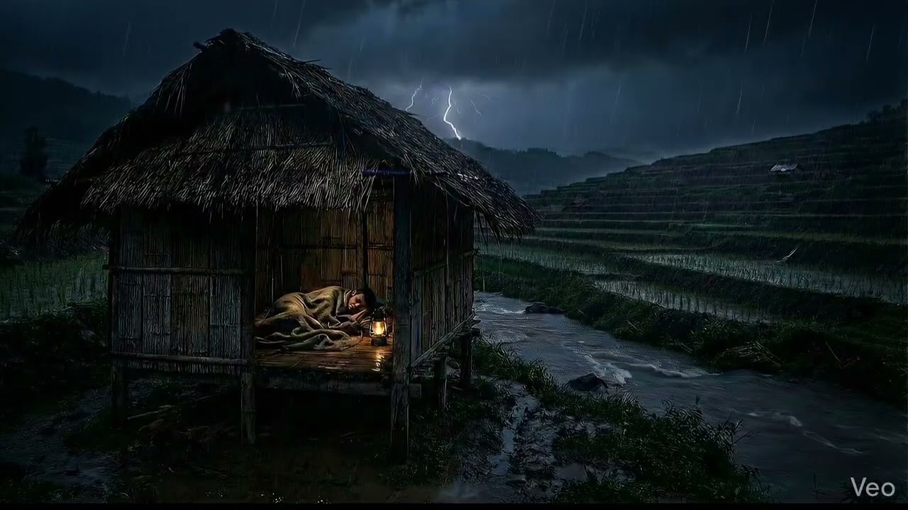 Night Drizzle Rain ASMR Rain Sounds for Deep Sleep & Relaxation