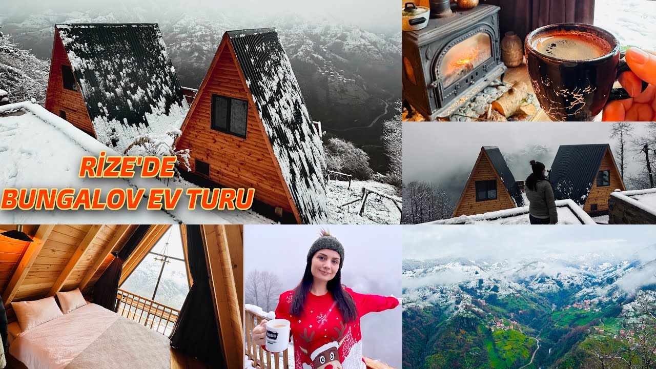 BUNGALOV EV TURU💯RİZE ÇAMLIHEMŞİN🥰MUHTEŞEM BİR MANZARASI VAR🤩MUTFAK KUTU GİBİ🤭BABAMDAN LAVAŞ💯