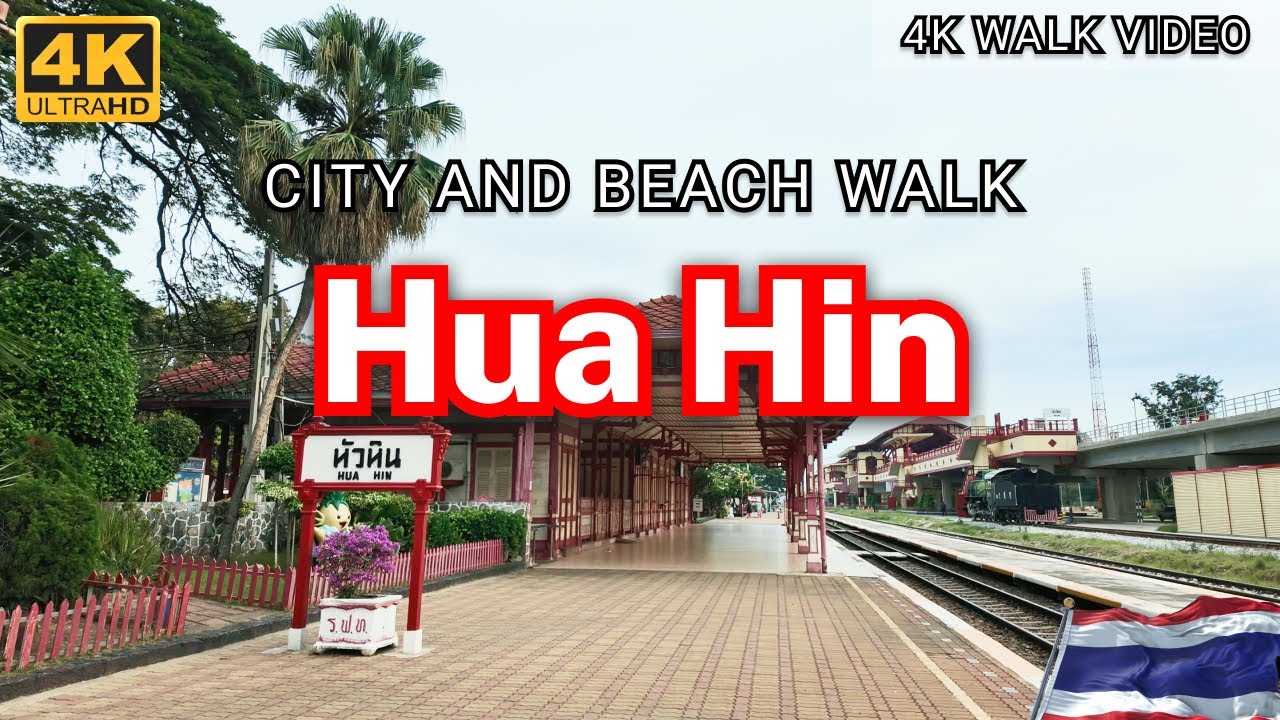 [4K HRD] 🔥 Hua Hin | Walking Around Hua Hin City and Beach | Thailand City Walk
