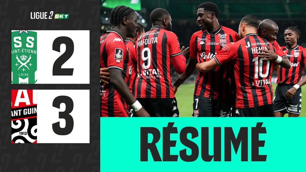 AS SAINT-&Eacute;TIENNE - EN AVANT GUINGAMP (2-3) - 8&egrave;me journ&eacute;e - Ligue 2 BKT 25/26