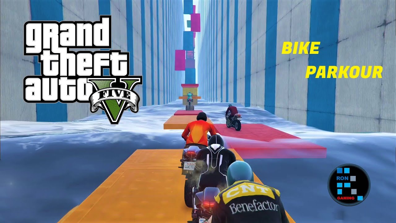 GTA V | Amazing Bike Parkour With Funny DNF