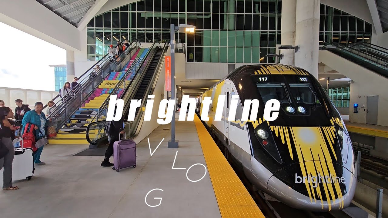 Ride BRIGHTLINE with me! America's newest high-speed train.  /ORLANDO to MIAMI/  VLOG /// PART I