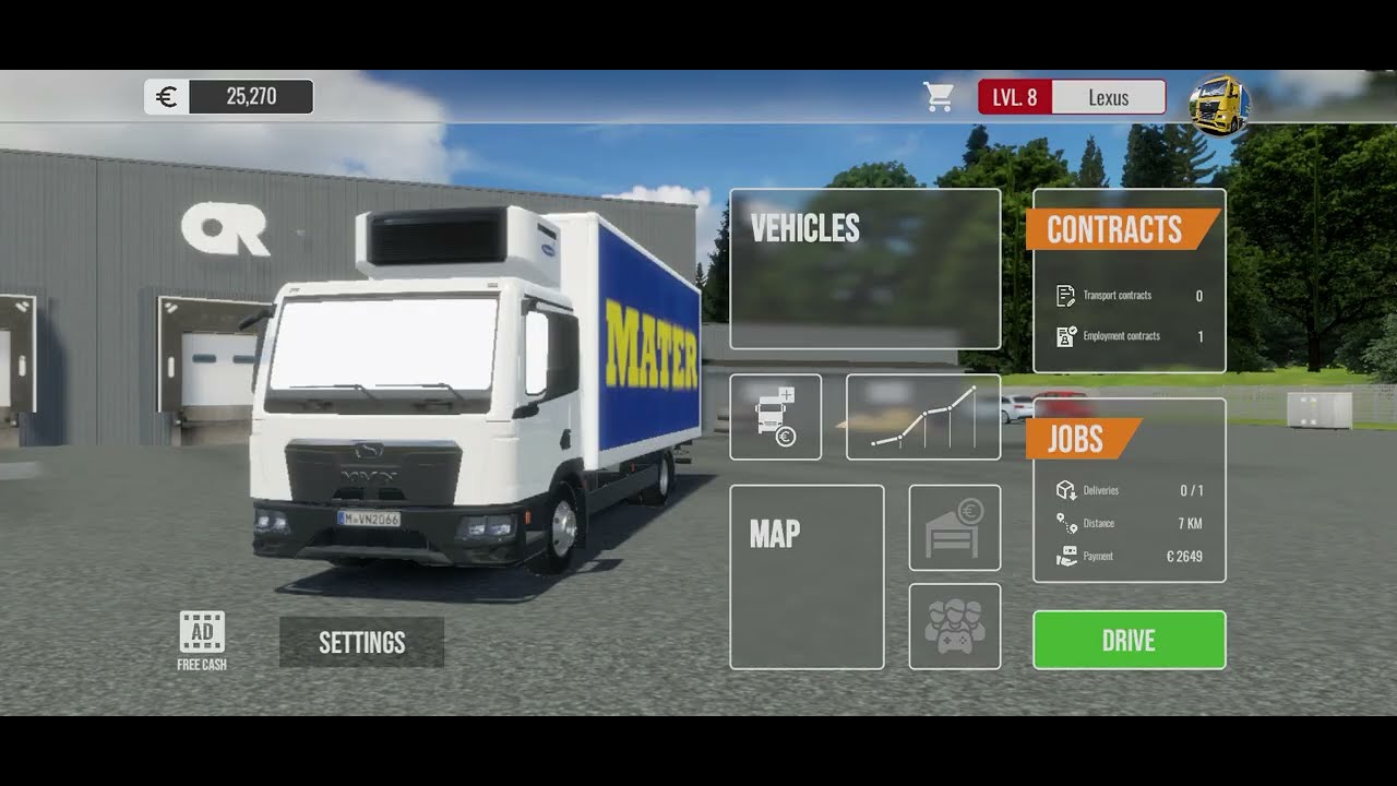 Driving a company truck in #DRIVE REAL TRUCK SIMULATOR Nice Graphics Gameplay and Realistic Driving