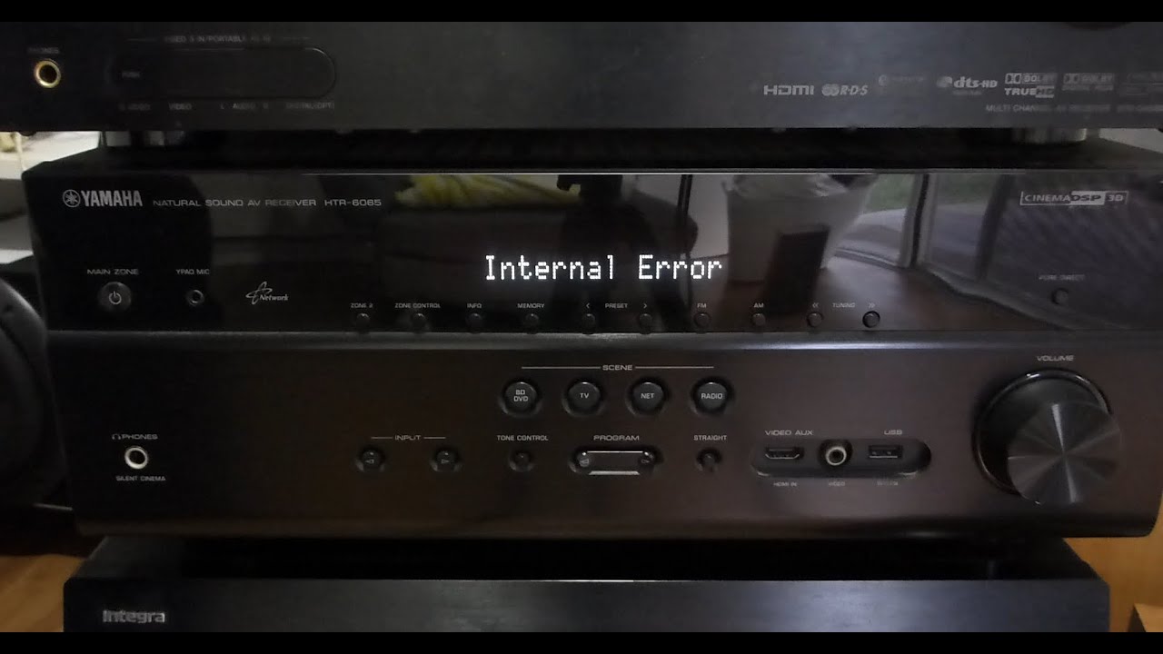 Ресивер Yamaha HTR-6065: «Внутренняя ошибка», «Ошибка 4000», «Нет информации о модели». Полный ре...