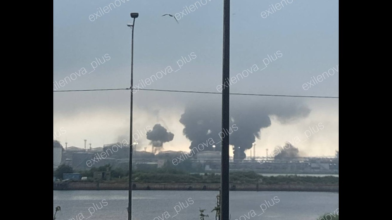 Big Drone Strike On St. Petersburg Oil Terminal: Multiple Impacts