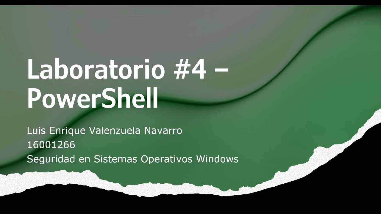 LABORATORIO 4  - PowerShell