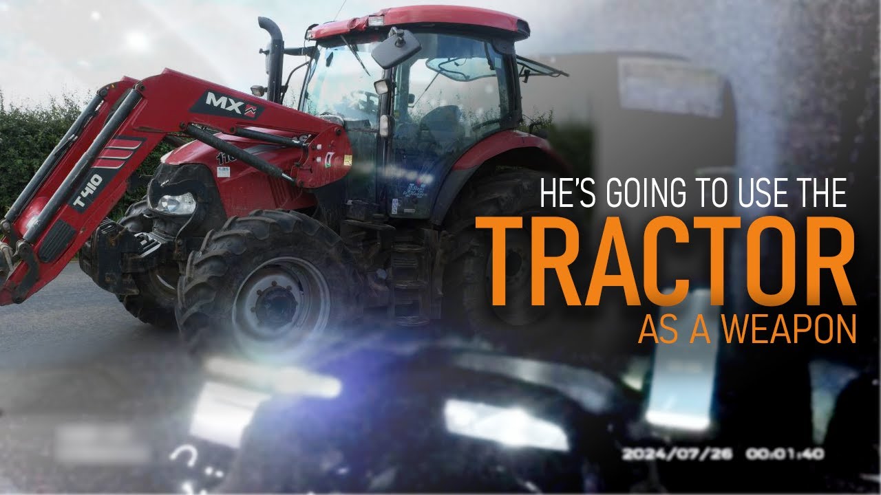 Tractor driver jailed after ramming police car