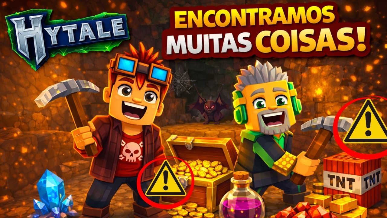 HYTALE | ENCONTRAMOS MUITAS COISAS NESTA CAVERNA!