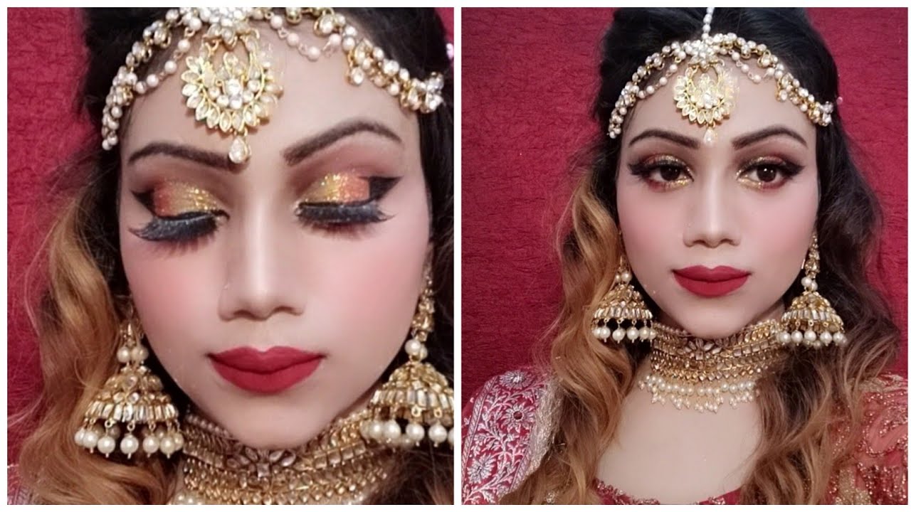 सिर्फ 100 ₹ में ब्राइडल मेकअप || PROFESSIONAL BRIDAL MAKEUP AT HOME || AFFORDABLE BRIDAL MAKEUP