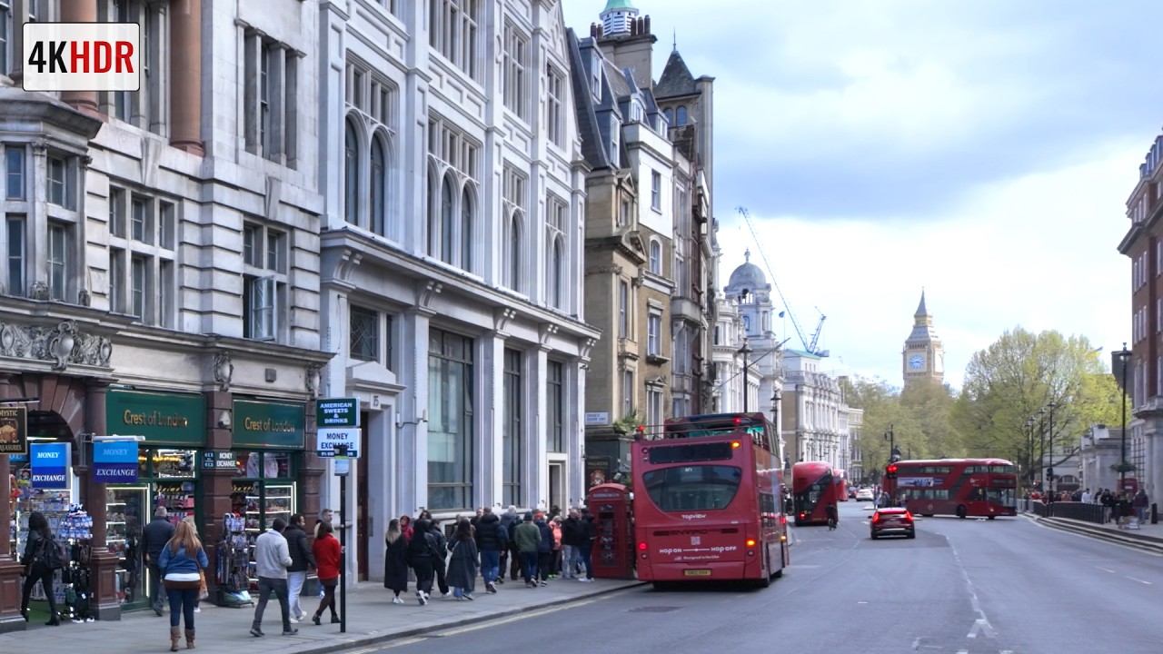 Whitehall | Walk the London Monopoly Board in Real Life &bull; 4K HDR