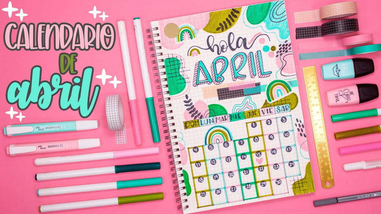 Como hacer tu CALENDARIO DE ABRIL - BULLET JOURNAL
