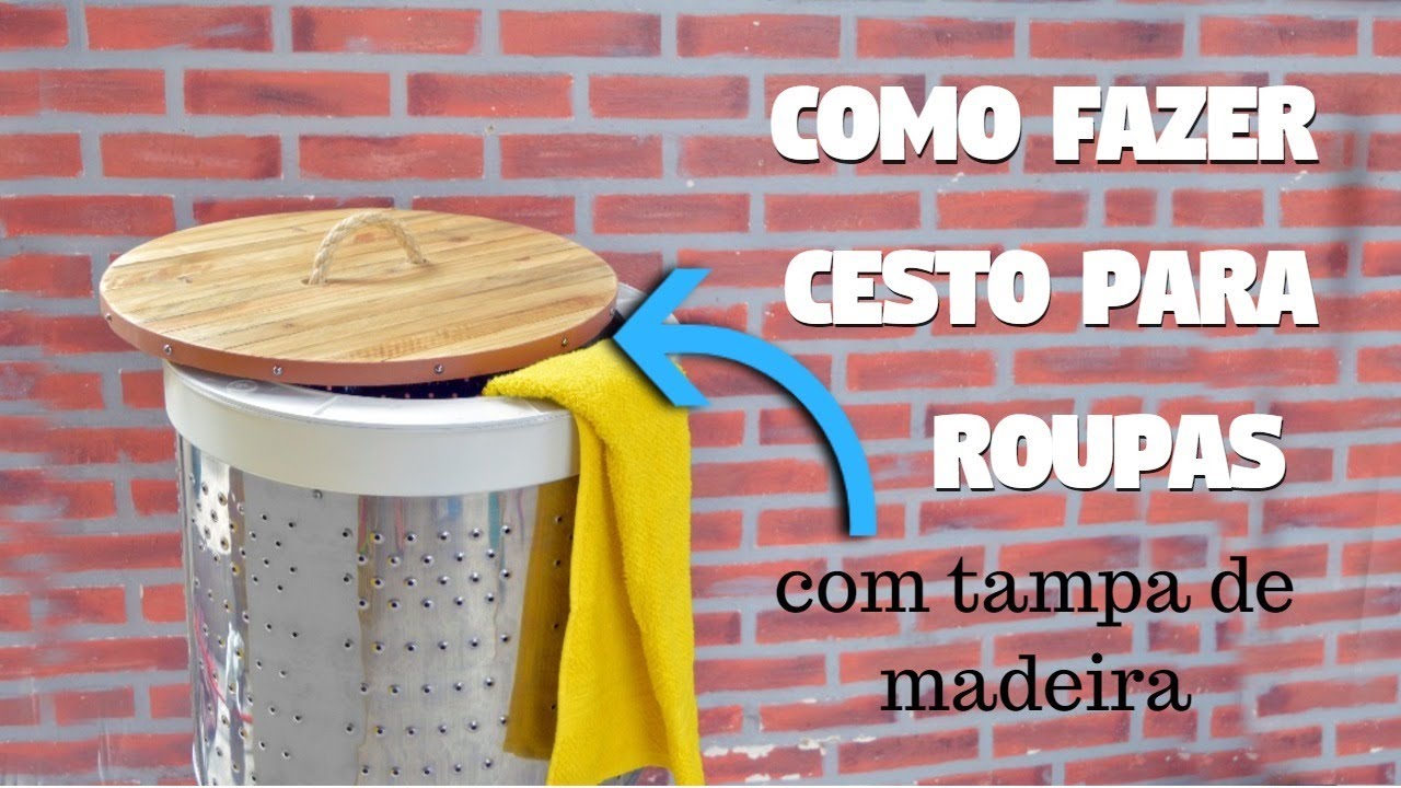 DIY - Cesto Para Roupas com Tampa de Madeira