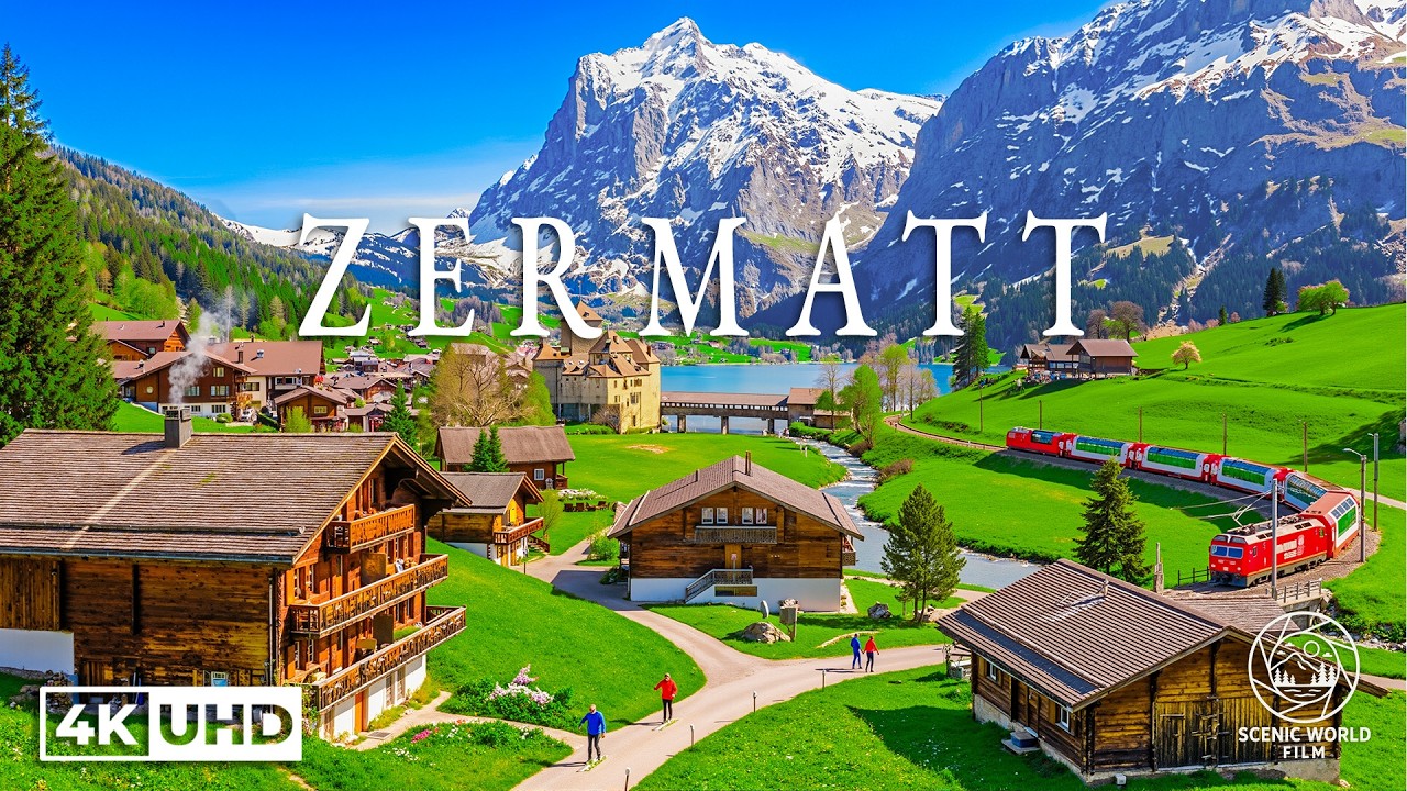 Церматт 4K - Швейцарский альпийский рай - Виды на Маттерхорн, заснеженные вершины