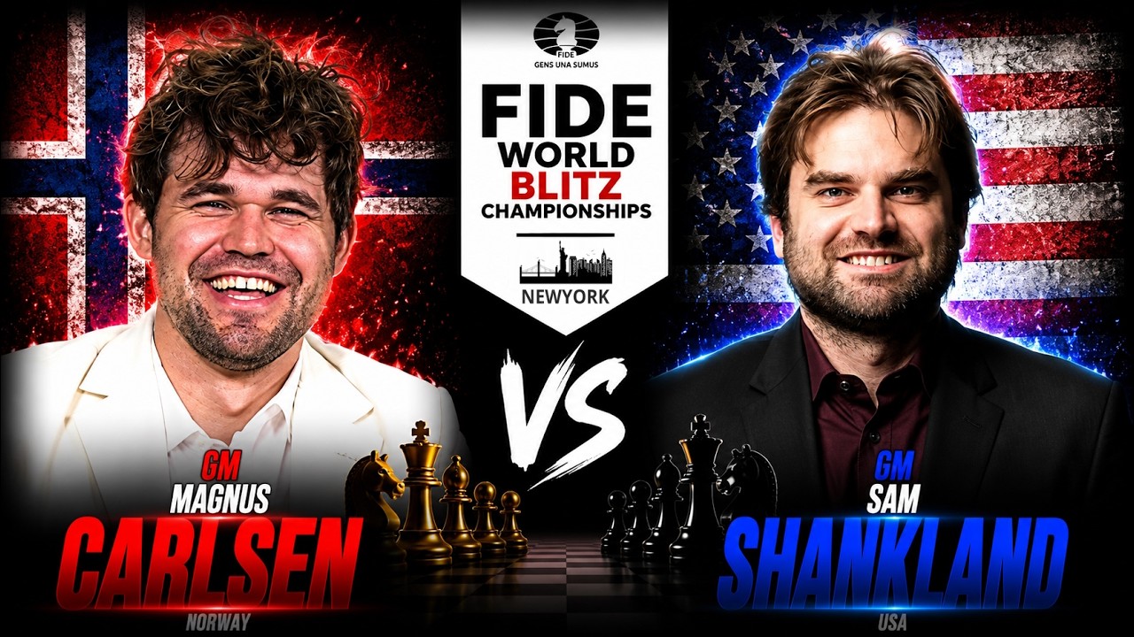 GM Magnus Carlsen vs GM Sam Shankland | World Blitz Championships